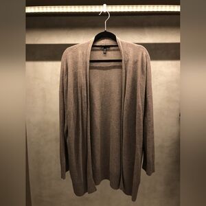 Eileen Fisher Organic Linen Cotton Open Cardigan | Taupe | Size S | Lightweight